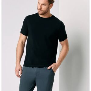 Men Vuori Tuvalu Short Sleeve Crew Neck Tee in Black Size Small